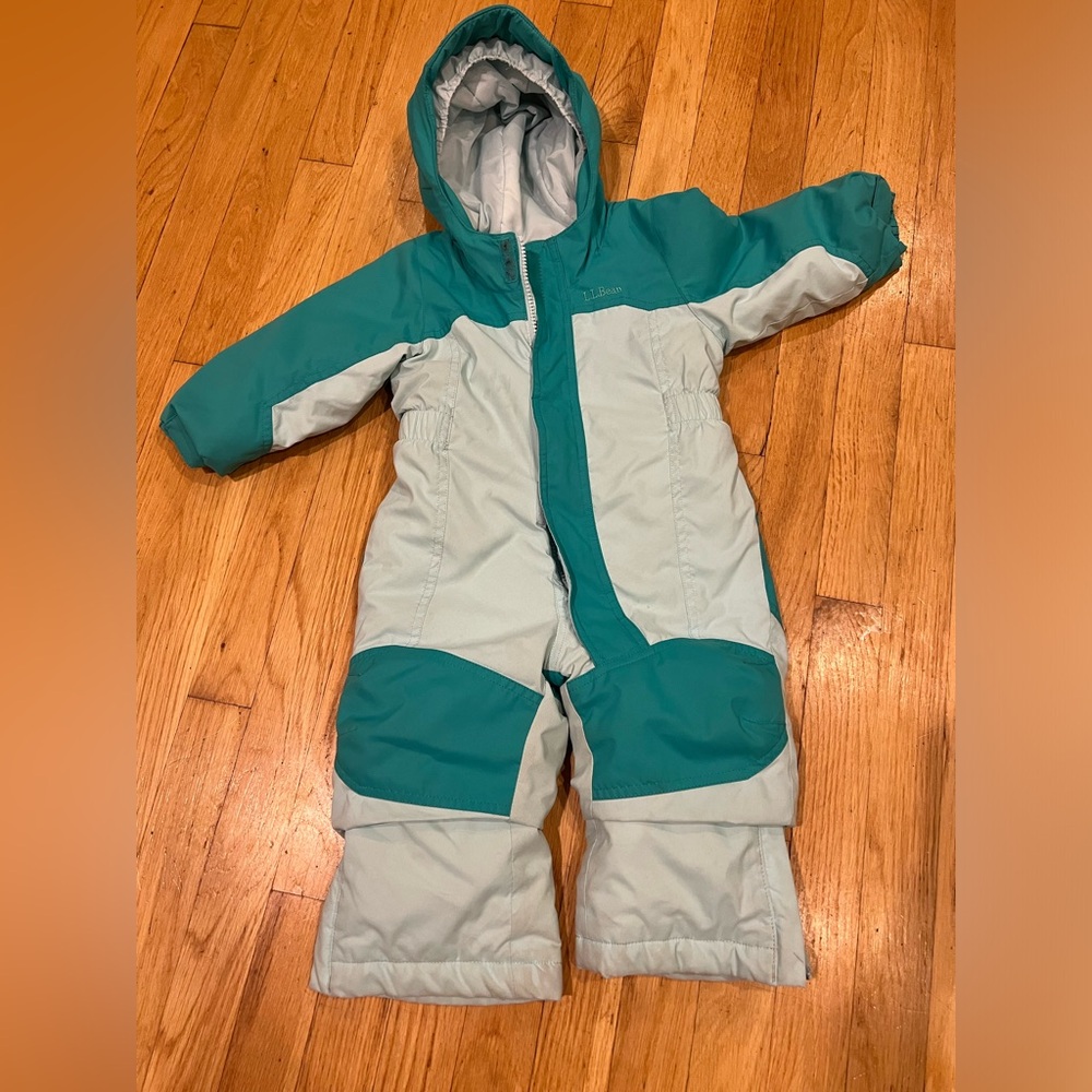 LL bean toddler snowsuit with grow cuffs